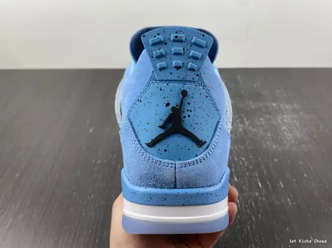 1st Kicks Shoes Jordan UNC Retro 4 (PE) HO12MNJDLS247 0603